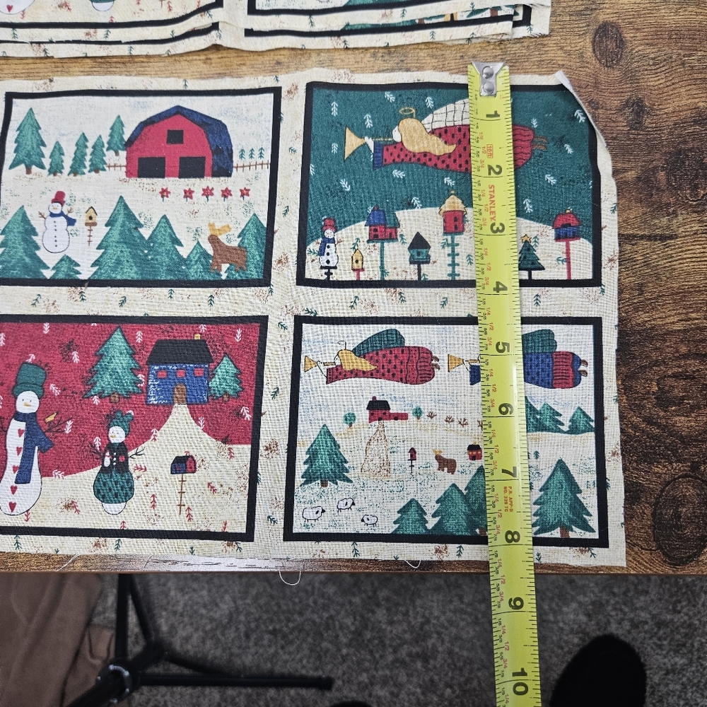 Christmas Plaid Appliques AND Quilt Fabric Countrycore Grannycore 90s Crafts - Picture 16 of 16